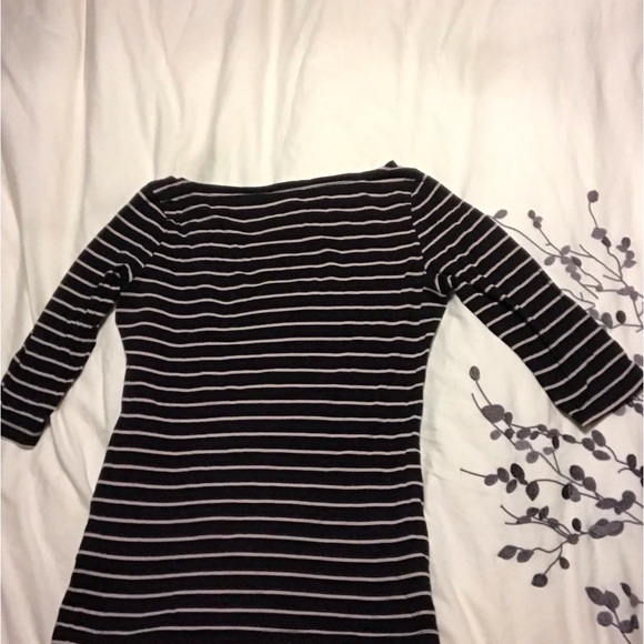 H&M Boatneck Black and Pink Striped Shirt - Picture 4 of 11